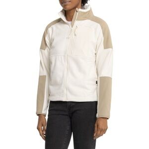 NWT Prana Women's Cream and Tan Fleece Jacket, Size XL